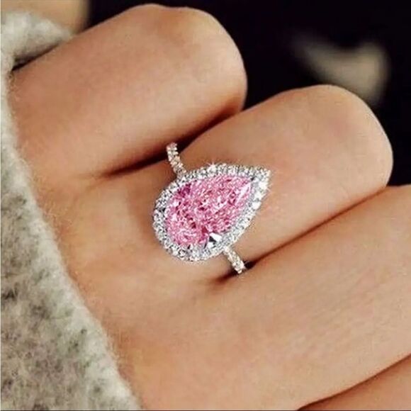 Pink Diamond Ring New in Gift Box - Picture 1 of 4